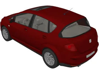 Seat Toledo 3D Model preview