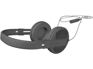 Sennheiser HD-540 Reference Headphones 3D Model preview