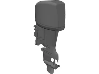 Outboard Motor Yamaha 40HP 3D Model preview