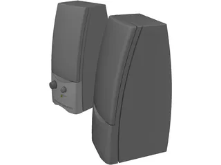 Computer Multimedia Speakers 3D Model preview