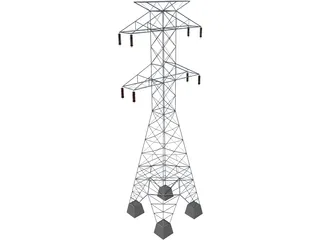 High Tension Tower 3D Model preview