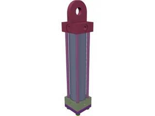 Hydraulic Piston 3D Model preview