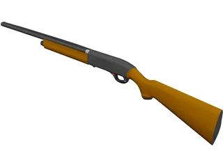 Winchester 1400 Shotgun 3D Model preview