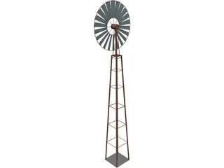 Farm Wind Mill 3D Model preview