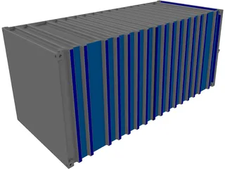 Shipping Container 3D Model preview