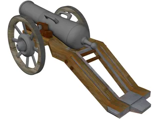 Old Cannon 3D Model preview