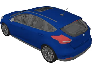 Ford Focus (2018) 3D Model preview