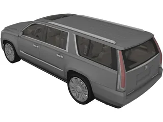 Cadillac Escalade ESV (2018) 3D Model preview