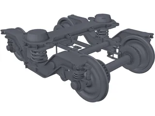 Y32 Fiat Train Bogie 3D Model preview
