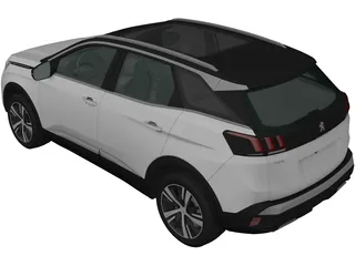 Peugeot 3008 (2016) 3D Model preview