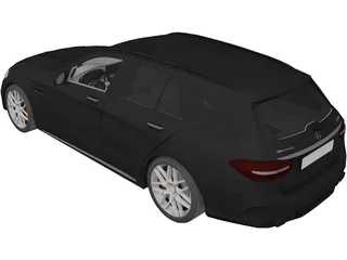 Mercedes-AMG C63S Estate (2020) 3D Model preview