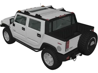 Hummer H2 (2011) 3D Model preview