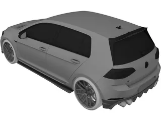 Volkswagen Golf GTI (2019) 3D Model preview