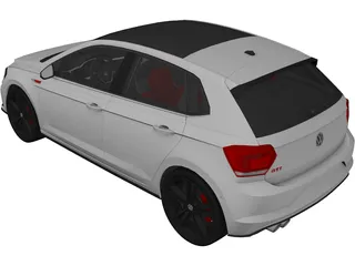 Volkswagen Polo GTI (2018) 3D Model preview