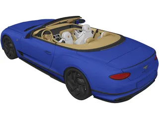 Bentley Continental GT Convertible (2020) 3D Model preview