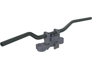 KTM 990 Top Fork Plate 3D Model preview