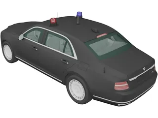 Aurus Senat Sedan Guard (2018) 3D Model preview