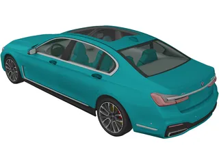 BMW 745Le (2020) 3D Model preview