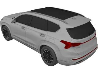 Hyundai Santa Fe (2021) 3D Model preview