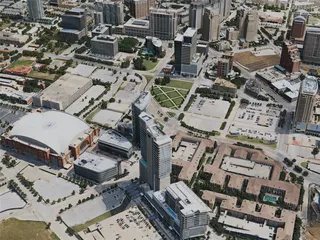 Dallas City, TX, USA (2020) 3D Model preview