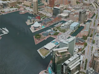 Baltimore City, USA (2020) 3D Model preview