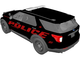 Ford Explorer Police (2020) 3D Model preview