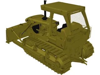 Caterpillar D7G Crawler Dozer (1989) 3D Model preview
