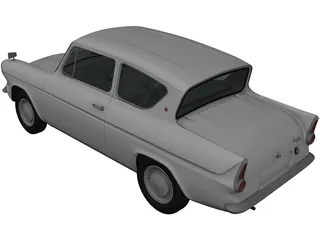 Ford Anglia (1967) 3D Model preview