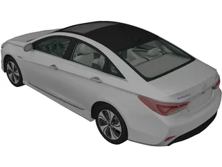 Hyundai Sonata Hybrid (2015) 3D Model preview