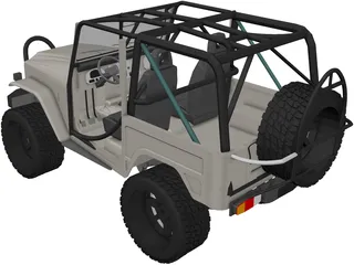 Toyota Land Cruiser FJ40 [Tuned] 3D Model preview