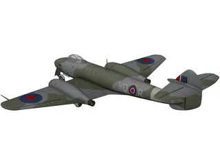 Gloster Meteor 3D Model preview