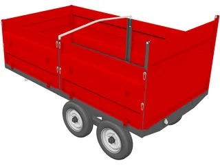 Tractor Trailer 3D Model preview