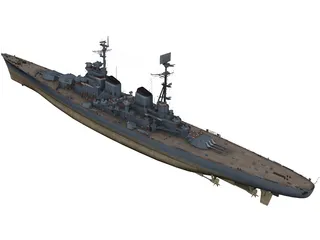 Stalingrad Battlecruiser 3D Model preview
