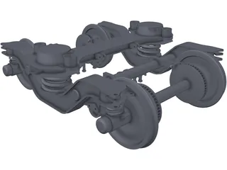 Alstom Bogie 3D Model preview