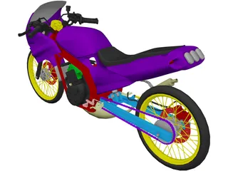 Kawasaki Serpico 150 3D Model preview