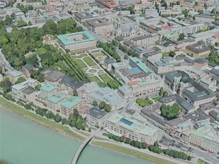Salzburg City, Austria (2020) 3D Model preview