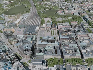 Helsinki City, Finland (2020) 3D Model preview