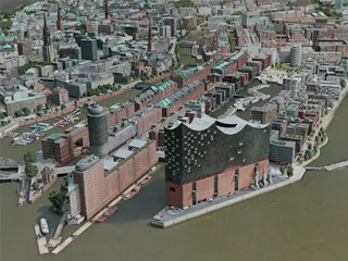 Hamburg City, Germany (2020) 3D Model preview