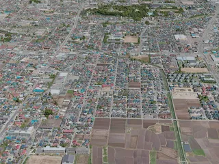 Aizuwakamatsu City, Japan (2020) 3D Model preview