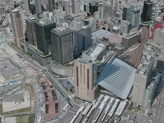 Osaka City, Japan (2020) 3D Model preview