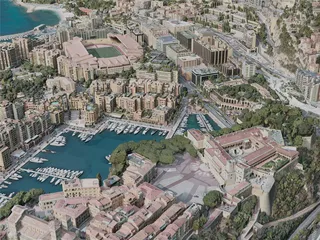 Monaco City, Monaco (2020) 3D Model preview