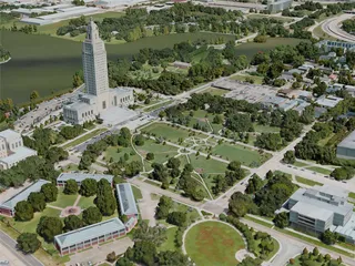 Baton Rouge City, LA, USA (2020) 3D Model preview