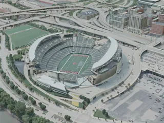 Cincinnati City, OH, USA (2020) 3D Model preview