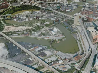 Cleveland City, OH, USA (2020) 3D Model preview