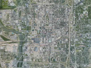 Indianapolis City, IN, USA (2020) 3D Model preview