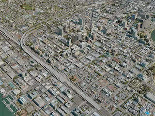 Oakland City, USA (2020) 3D Model preview