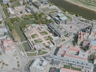 Dresden City, Germany (2020) 3D Model preview