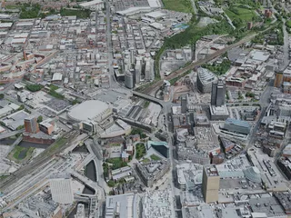 Manchester City, UK (2020) 3D Model preview