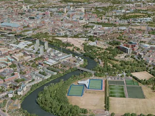 Glasgow City, UK (2020) 3D Model preview