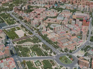 Valencia City, Spain (2020) 3D Model preview